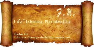 Földessy Mirabella névjegykártya